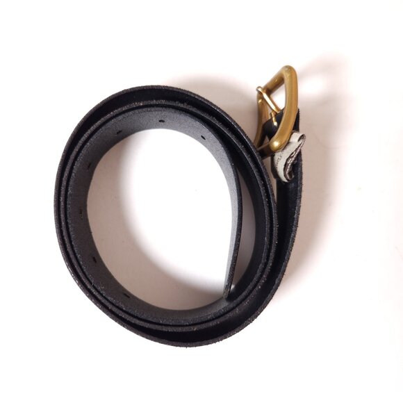 Fossil Black Leather Belt Womens Size Large 1" Wide Roller Buckle Classic - Picture 14 of 16